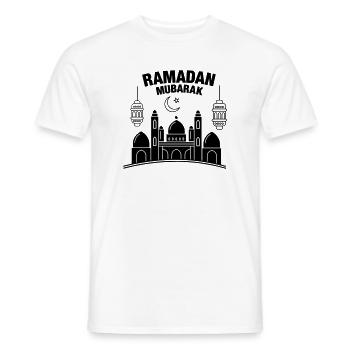 Ramadan Mubarak lights - Men's T-Shirt - white - Front - AI Model Male 178 dark (178cm)