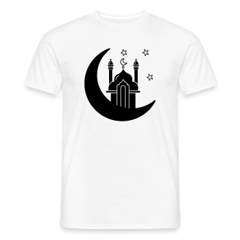 Mosque religious place of worship in moon - Men's T-Shirt - white - Front - AI Model Male 178 dark (178cm)