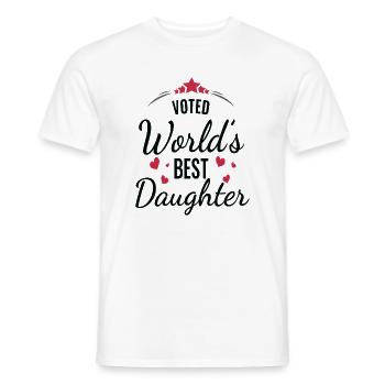 Voted World’s Best Daughter - Men's T-Shirt - white - Front - AI Model Male 178 dark (178cm)