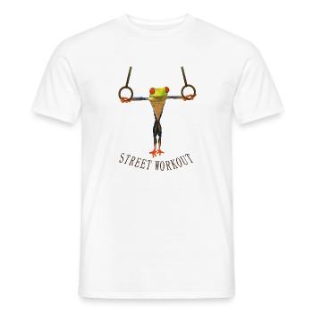 Street Workout - Männer T-Shirt - Weiß - Vorne - AI Model Male 178 dark (178cm)
