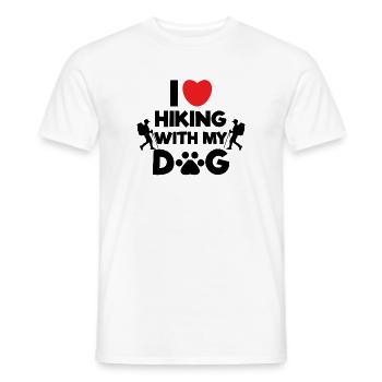 Wanderer Statement Herz Ich Liebe Wandern Berge - Männer T-Shirt - Weiß - Vorne - AI Model Male 178 dark (178cm)