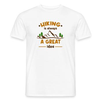 Wanderwege Bergsteigen Statement Wanderer Wandern - Männer T-Shirt - Weiß - Vorne - AI Model Male 178 dark (178cm)