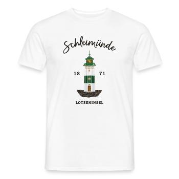 Kappeln, Leuchtturm Schleimünde, Schlei / Ostsee - Männer T-Shirt - Weiß - Vorne - AI Model Male 178 dark (178cm)