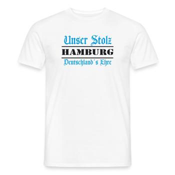 Hamburg , Tradition , Stolz und Ehre (25) - Männer T-Shirt - Weiß - Vorne - AI Model Male 178 dark (178cm)