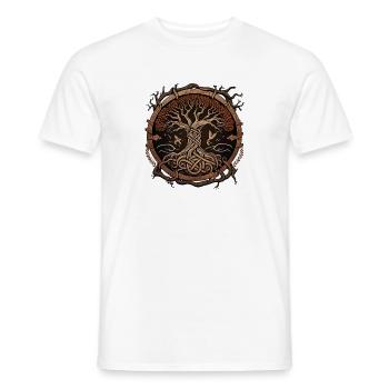 Yggdrasil - Männer T-Shirt - Weiß - Vorne - AI Model Male 178 dark (178cm)