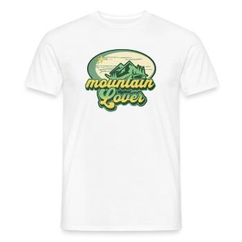 Mountain Lover Retro Logo - Men's T-Shirt - white - Front - AI Model Male 178 dark (178cm)