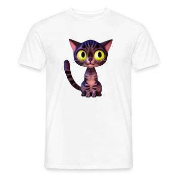 Pink tiger cat free - Men's T-Shirt - white - Front - AI Model Male 178 dark (178cm)