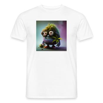 Cannabis head - Men's T-Shirt - white - Front - AI Model Male 178 dark (178cm)