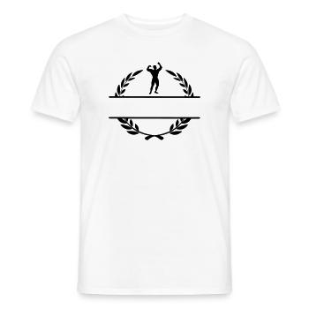 Bodybuilder im Lorbeerkranz - Männer T-Shirt - Weiß - Vorne - AI Model Male 178 dark (178cm)