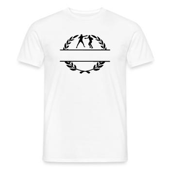 Boxer im Lorbeerkranz - Männer T-Shirt - Weiß - Vorne - AI Model Male 178 dark (178cm)