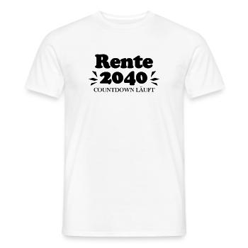 Rente 2040 Ruhestand Rentner Renteneintritt - Männer T-Shirt - Weiß - Vorne - AI Model Male 178 dark (178cm)