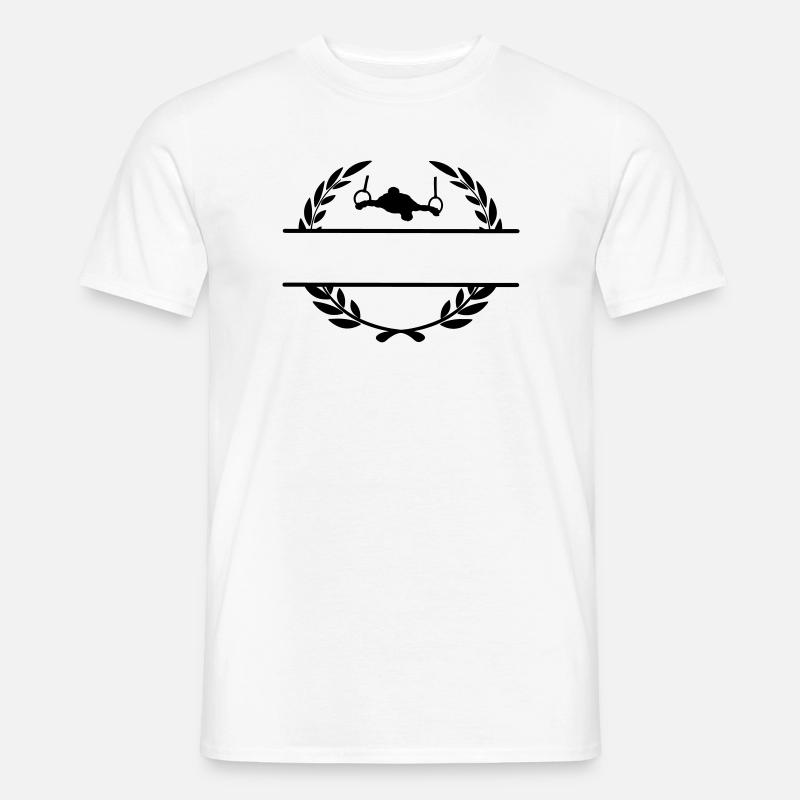 Lorbeerkranzwender in den Ringen - Männer T-Shirt - Weiß