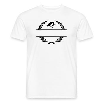 Hochspringer im Lorbeerkranz - Männer T-Shirt - Weiß - Vorne - AI Model Male 178 dark (178cm)