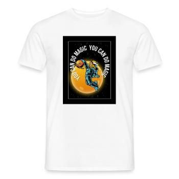 Astronaut Viking Universe - Vous pouvez faire de la magie - T-shirt homme - blanc - Devant - AI Model Male 178 dark (178cm)