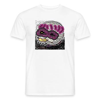 Comic man - Men's T-Shirt - white - Front - AI Model Male 178 dark (178cm)
