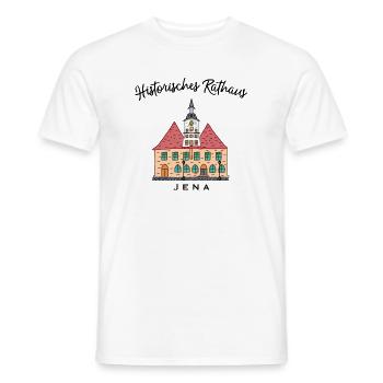 Jena, Historisches Rathaus,Thüringen - Männer T-Shirt - Weiß - Vorne - AI Model Male 178 dark (178cm)