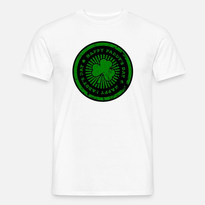 Empreinte verte de la Saint-Patrick - T-shirt homme - blanc