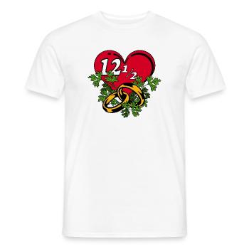 Parsley Wedding,12,5 Years,Wedding Anniversary(25) - Men's T-Shirt - white - Front - AI Model Male 178 dark (178cm)