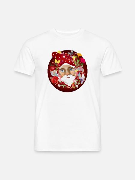 Die bunte und blühende Welt der Gartenzwerge - Männer T-Shirt - Weiß