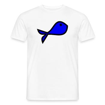 SARDINE. FISH. APRIL FOOL. EASTER. SEA - Men's T-Shirt - white - Front - AI Model Male 178 dark (178cm)