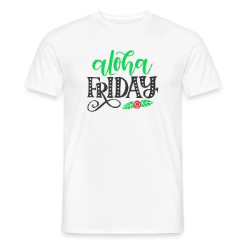 Aloha Vendredi - T-shirt homme - blanc - Devant - AI Model Male 178 dark (178cm)