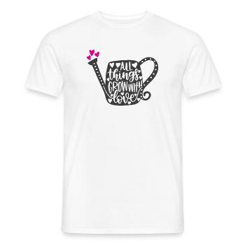 Alle Dinge wachsen mit Liebe - Männer T-Shirt - Weiß - Vorne - AI Model Male 178 dark (178cm)