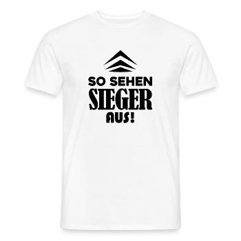 Sieger Erster Gewinner Geschenk - Männer T-Shirt - Weiß - Vorne - AI Model Male 178 dark (178cm)