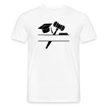 Monogramme juge avocat - T-shirt homme - blanc - Devant - AI Model Male 178 dark (178cm)