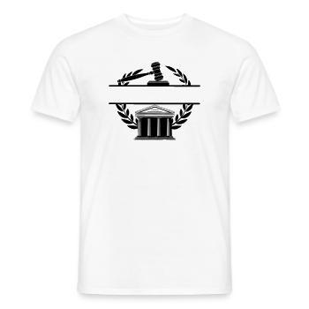 Lawyer monogram courthouse - Men's T-Shirt - white - Front - AI Model Male 178 dark (178cm)