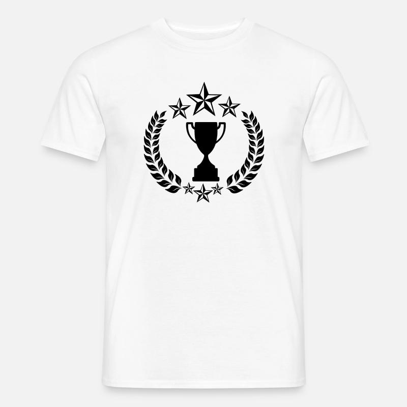 Lorbeerkranzstern oder Pokalsieger - Männer T-Shirt - Weiß