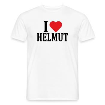 t-shirt name I love Helmut gift idea t-shirt - Men's T-Shirt - white - Front - AI Model Male 178 dark (178cm)