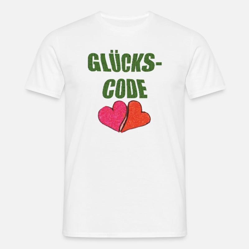 glückscode - Männer T-Shirt - Weiß
