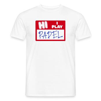 Padel Spieler Statement Schmetterball Sportart - Männer T-Shirt - Weiß - Vorne - AI Model Male 178 dark (178cm)