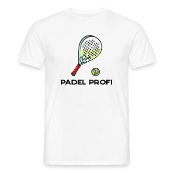 Padel Game Player Statement Padel Racket Balls - Men's T-Shirt - white - Front - AI Model Male 178 dark (178cm)