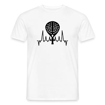 Padel Tennis Sport Racket Player Leisure - Men's T-Shirt - white - Front - AI Model Male 178 dark (178cm)