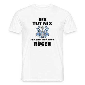 Rügen Spruch Ostsee Urlaub - Männer T-Shirt - Weiß - Vorne - AI Model Male 178 dark (178cm)