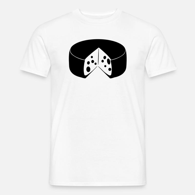 Käse mit Ausschnitt - Männer T-Shirt - Weiß