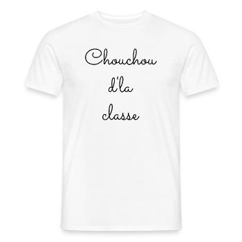 Chouchou d la classe - T-shirt homme - blanc - Devant - AI Model Male 178 dark (178cm)
