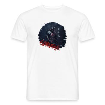 Guerrier samouraï avec katana - T-shirt homme - blanc - Devant - AI Model Male 178 dark (178cm)