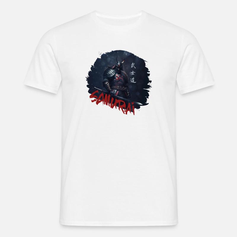 Samurai Warrior with Katana - Men's T-Shirt - white