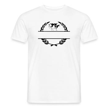 Dairy cows monogram - Men's T-Shirt - white - Front - AI Model Male 178 dark (178cm)
