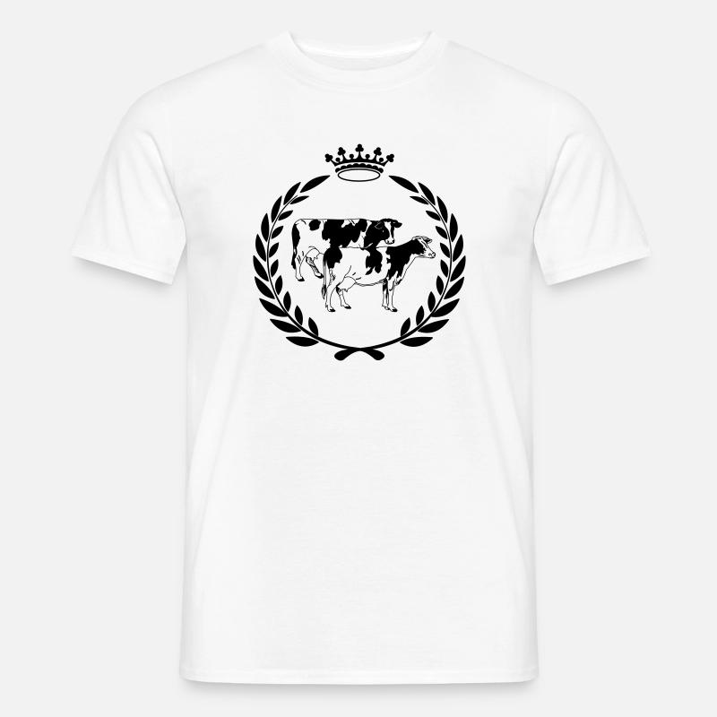 Preisgekrönter Kuhlorbeerkranz - Männer T-Shirt - Weiß