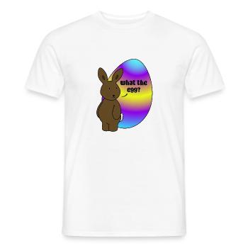 Happy Easter - Easter Bunny with Easter Egg - Men's T-Shirt - white - Front - AI Model Male 178 dark (178cm)