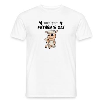 Fête des Pères - Premier cadeau de la fête des Pères - T-shirt homme - blanc - Devant - AI Model Male 178 dark (178cm)