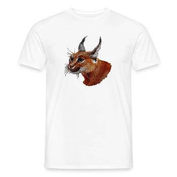coole raubkatzen motive, karakal kopf - Männer T-Shirt - Weiß - Vorne - AI Model Male 178 dark (178cm)