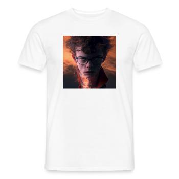 Portrait elektrik -  Éclairs et Feu Intérieur - T-shirt homme - blanc - Devant - AI Model Male 178 dark (178cm)