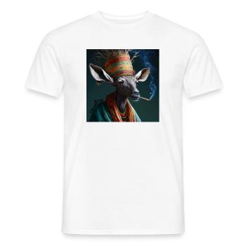 Cannabiche 01 with - Men's T-Shirt - white - Front - AI Model Male 178 dark (178cm)