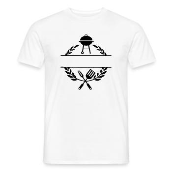 BBQ-Monogramm - Männer T-Shirt - Weiß - Vorne - AI Model Male 178 dark (178cm)