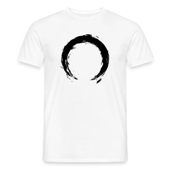 Enso Zen Circle - Men's T-Shirt - white - Front - AI Model Male 178 dark (178cm)
