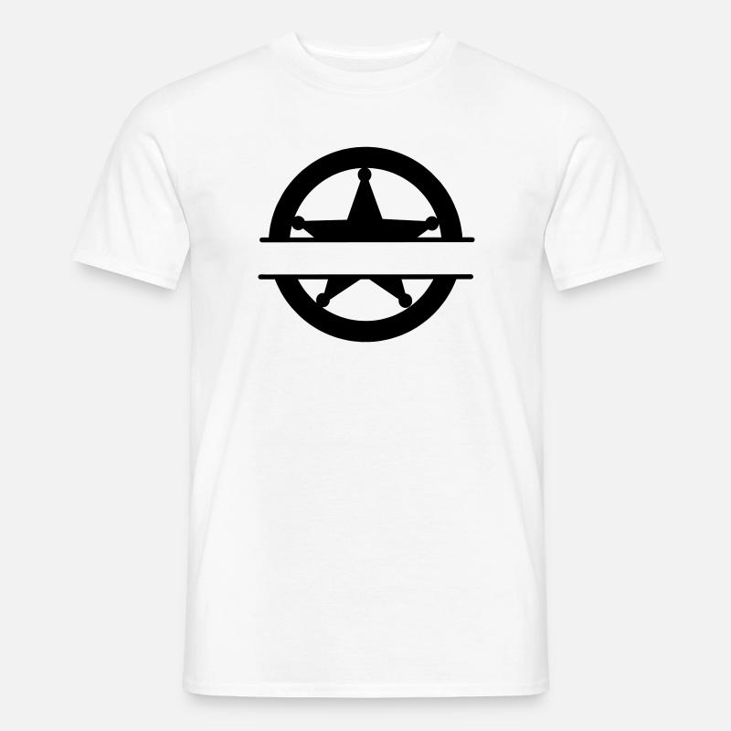 Marshallstern im Kreis - Männer T-Shirt - Weiß